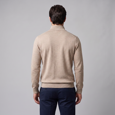 Herren Half-Zip Sweater mit Stehkragen