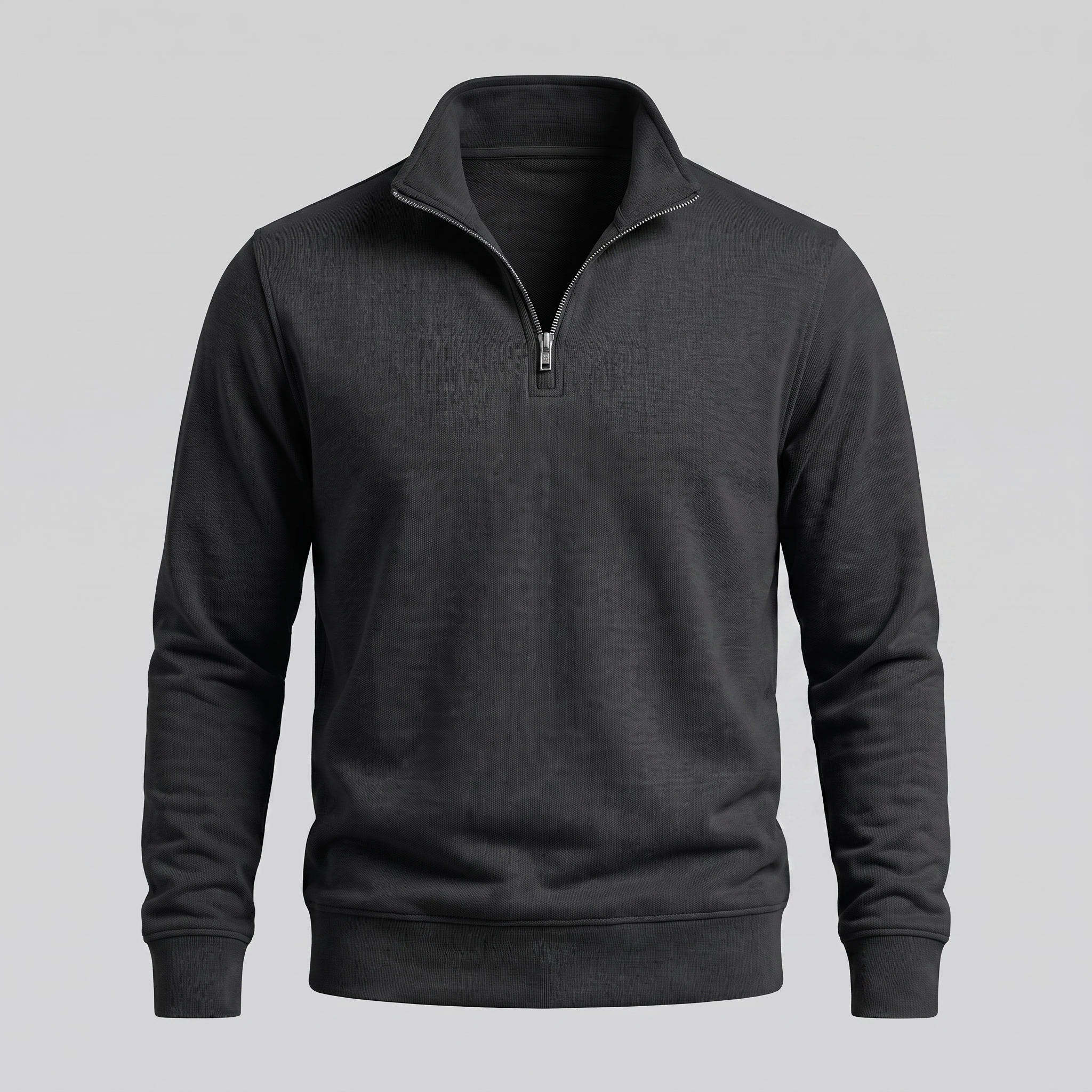 Herren Half-Zip Sweater mit Stehkragen