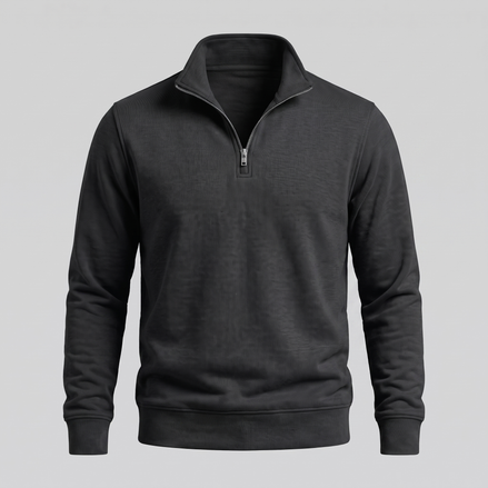 Herren Half-Zip Sweater mit Stehkragen