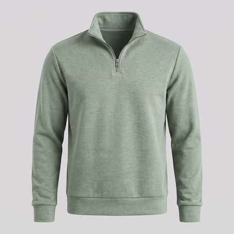 Herren Half-Zip Sweater mit Stehkragen