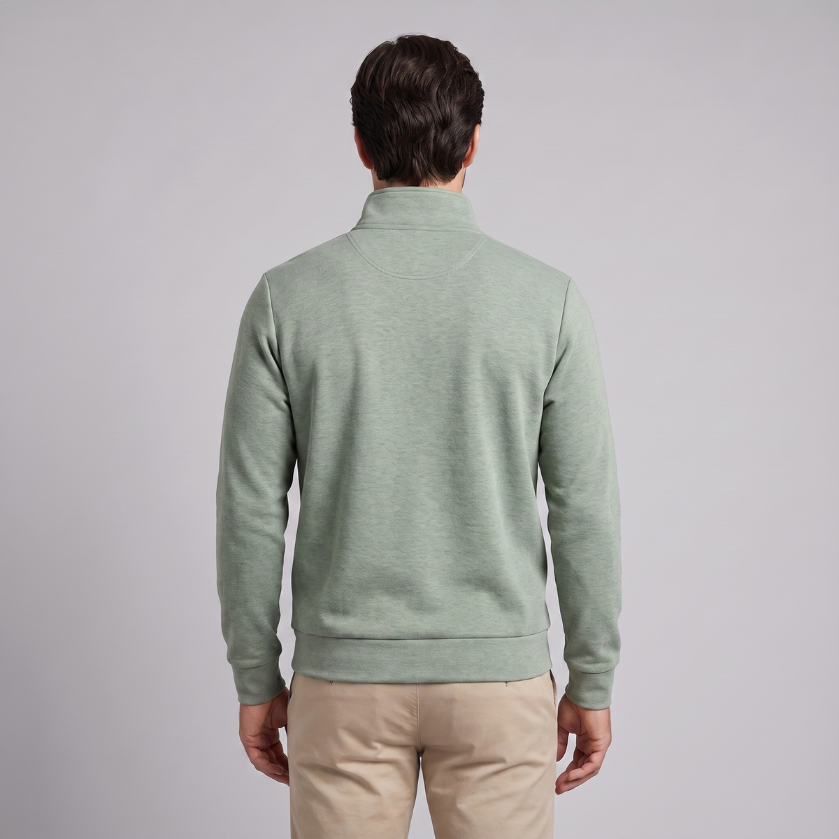 Herren Half-Zip Sweater mit Stehkragen