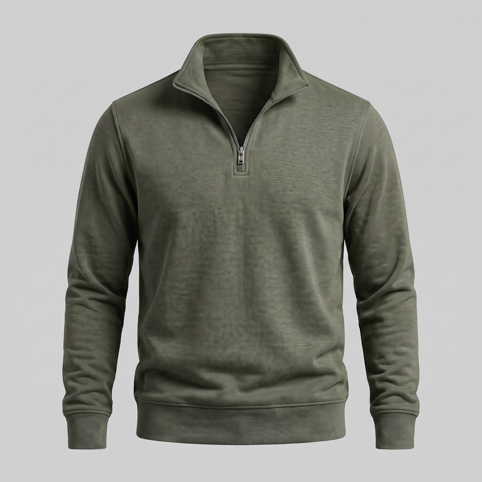 Herren Half-Zip Sweater mit Stehkragen