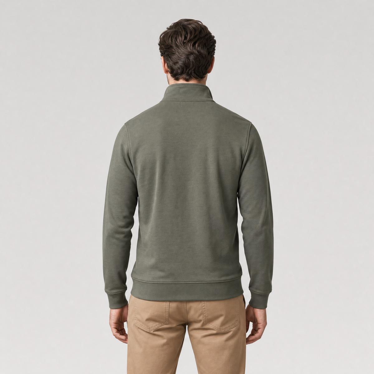 Herren Half-Zip Sweater mit Stehkragen