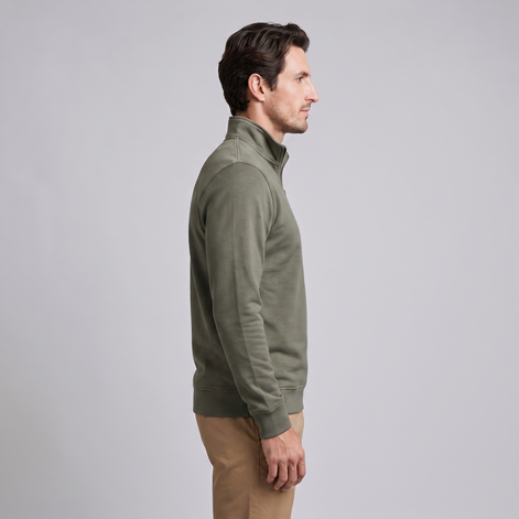 Herren Half-Zip Sweater mit Stehkragen
