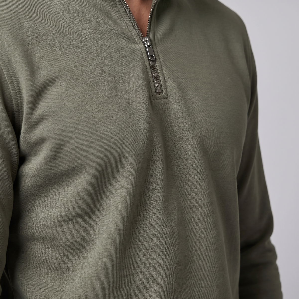 Herren Half-Zip Sweater mit Stehkragen