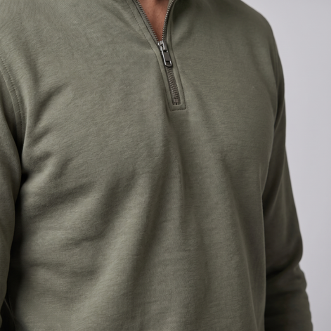 Herren Half-Zip Sweater mit Stehkragen