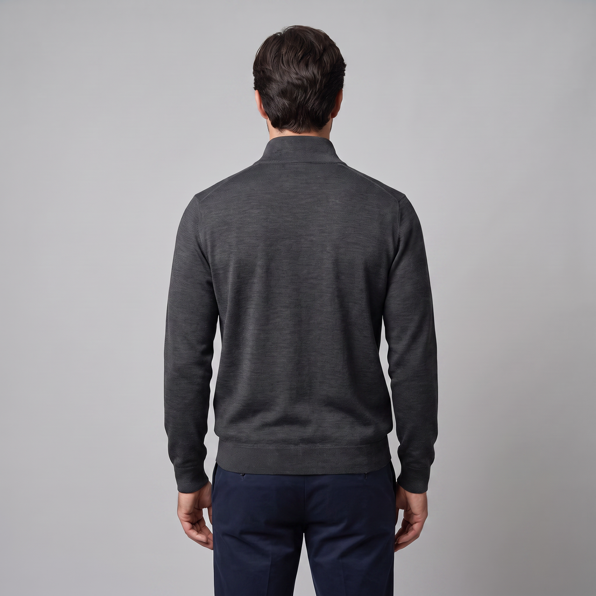 Herren Half-Zip Sweater mit Stehkragen