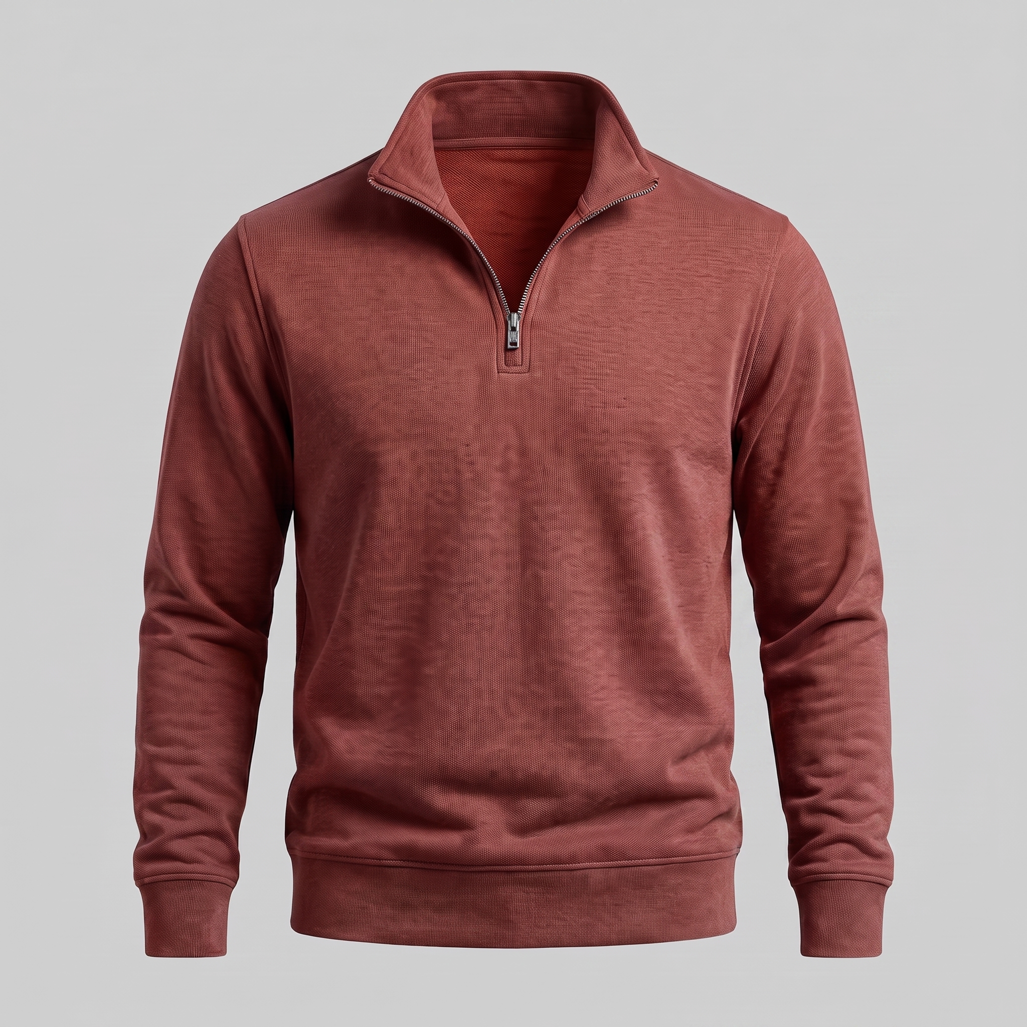 Herren Half-Zip Sweater mit Stehkragen