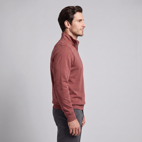 Herren Half-Zip Sweater mit Stehkragen