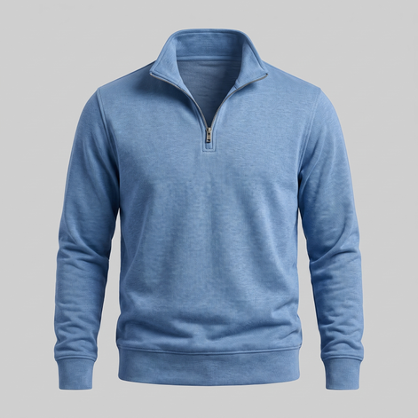 Herren Half-Zip Sweater mit Stehkragen
