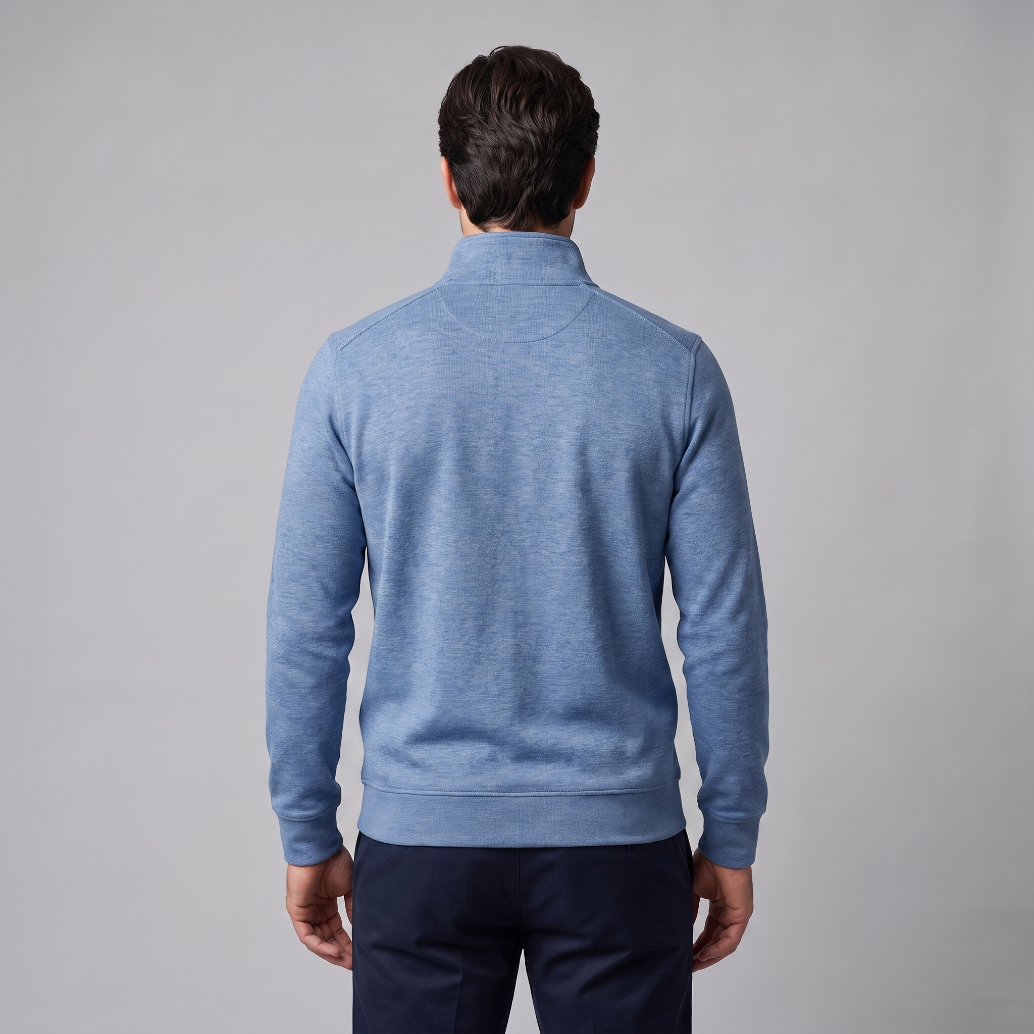 Herren Half-Zip Sweater mit Stehkragen