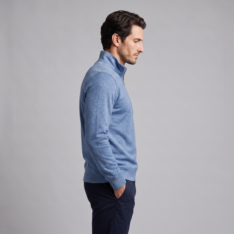 Herren Half-Zip Sweater mit Stehkragen