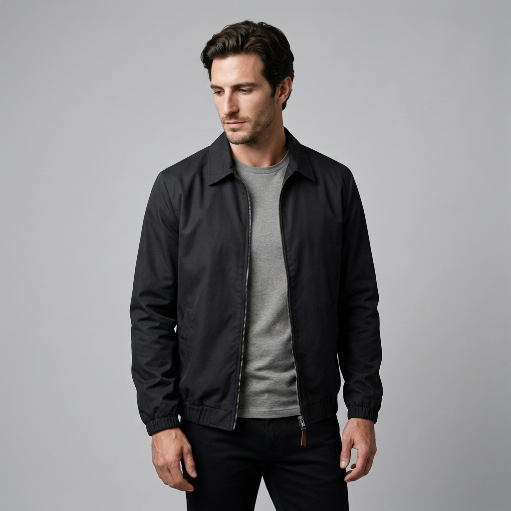 Herren Harrington-Jacke mit Reverskragen