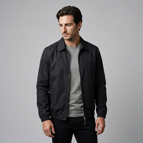 Herren Harrington-Jacke mit Reverskragen