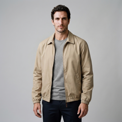 Herren Harrington-Jacke mit Reverskragen