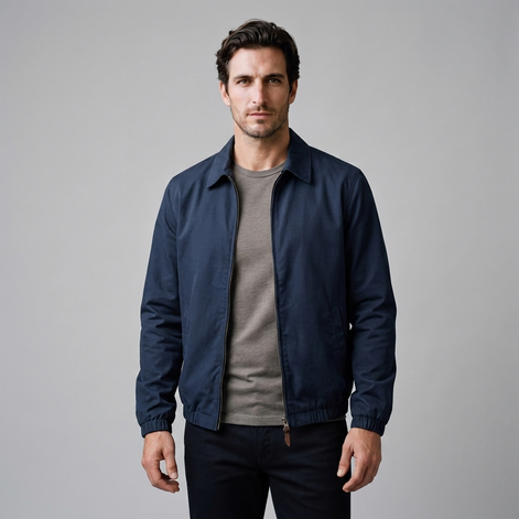 Herren Harrington-Jacke mit Reverskragen