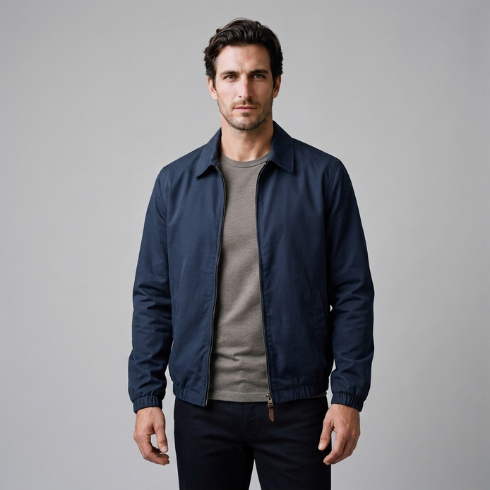 Herren Harrington-Jacke mit Reverskragen