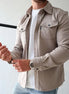 Herren Hemdjacke mit Knopfleiste und Brusttaschen