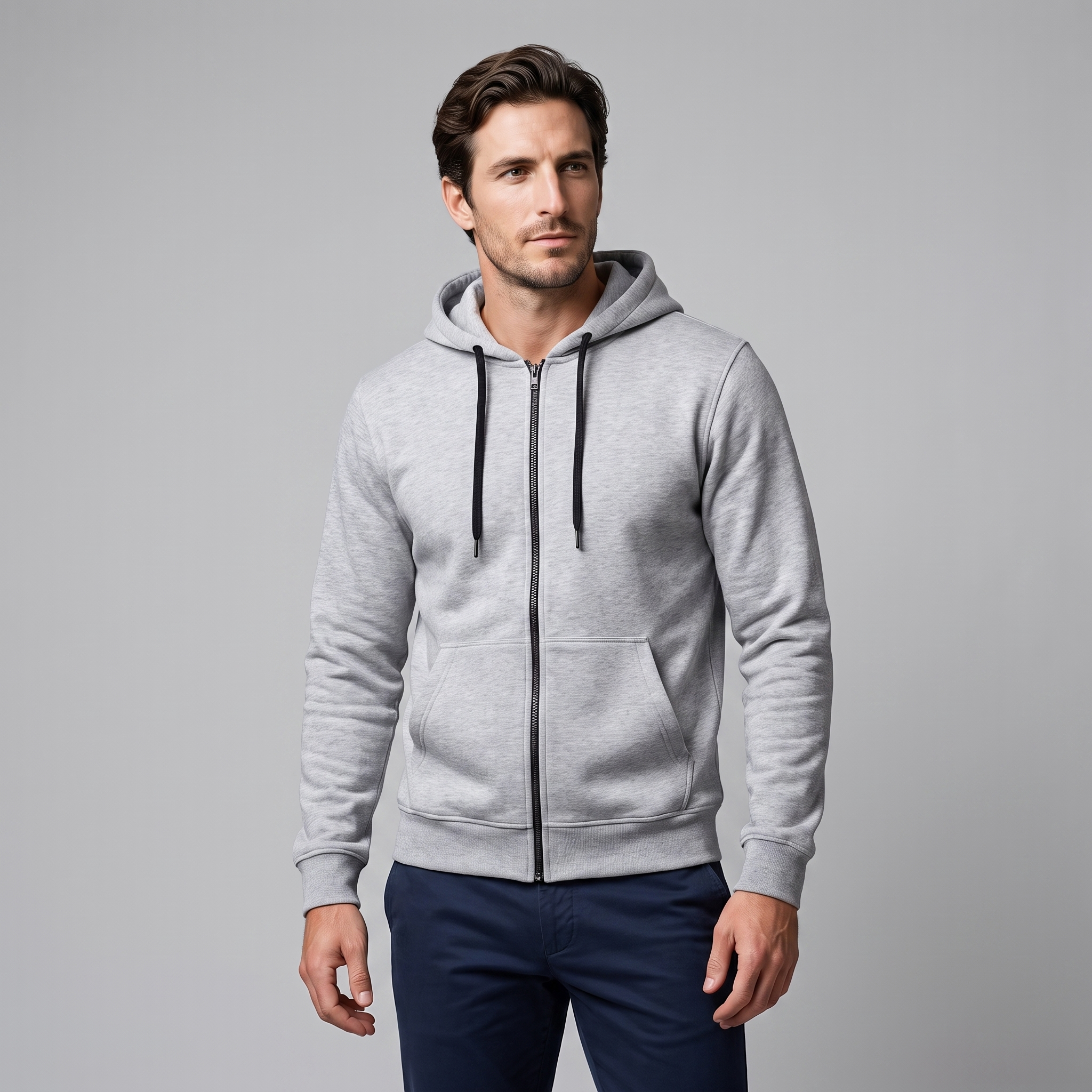 Herren Herbst-Fleece-Kapuzenweste
