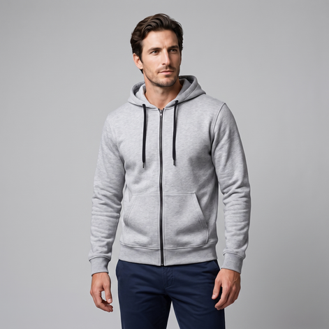 Herren Herbst-Fleece-Kapuzenweste