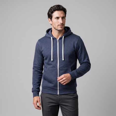 Herren Herbst-Fleece-Kapuzenweste