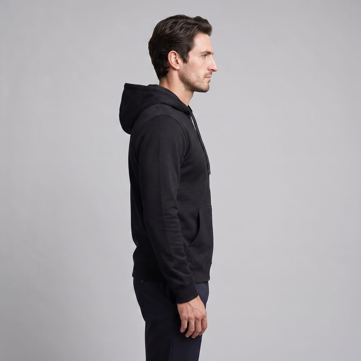 Herren Herbst-Fleece-Kapuzenweste