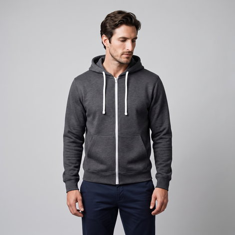 Herren Herbst-Fleece-Kapuzenweste