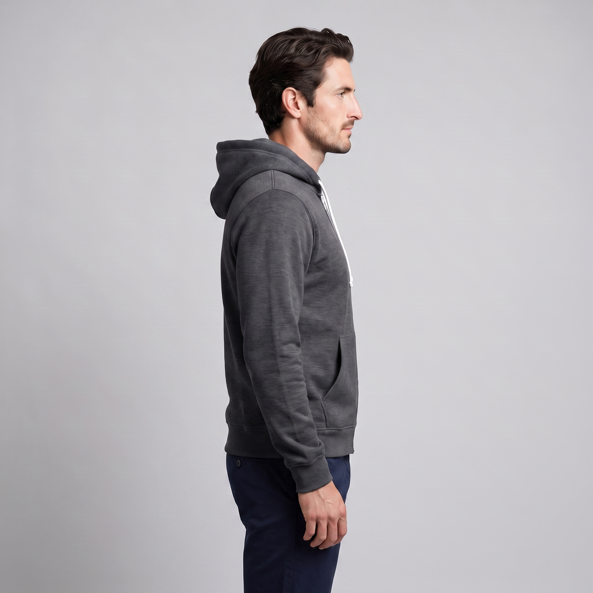Herren Herbst-Fleece-Kapuzenweste
