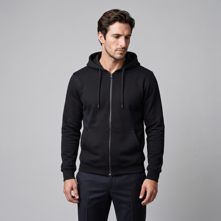 Herren Herbst-Fleece-Kapuzenweste