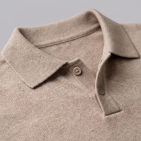 Herren Herbst-Poloshirt-Pullover mit langen Ärmeln
