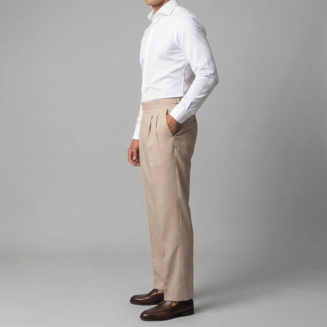 Herren Hochtaillierte Gerade Geschnittene Hose