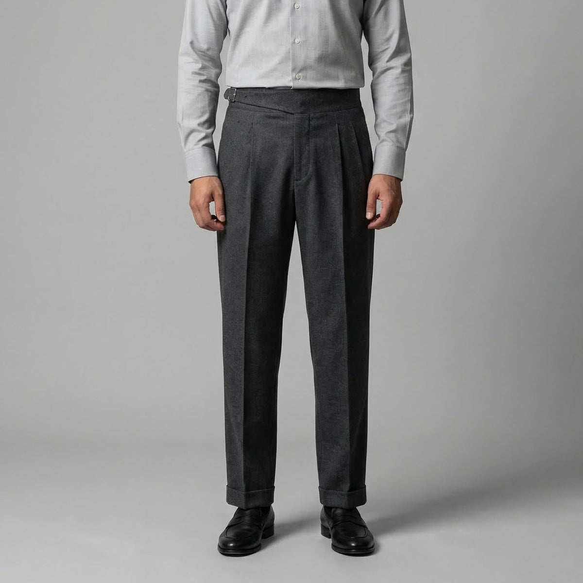 Herren Hochtaillierte Gerade Geschnittene Hose
