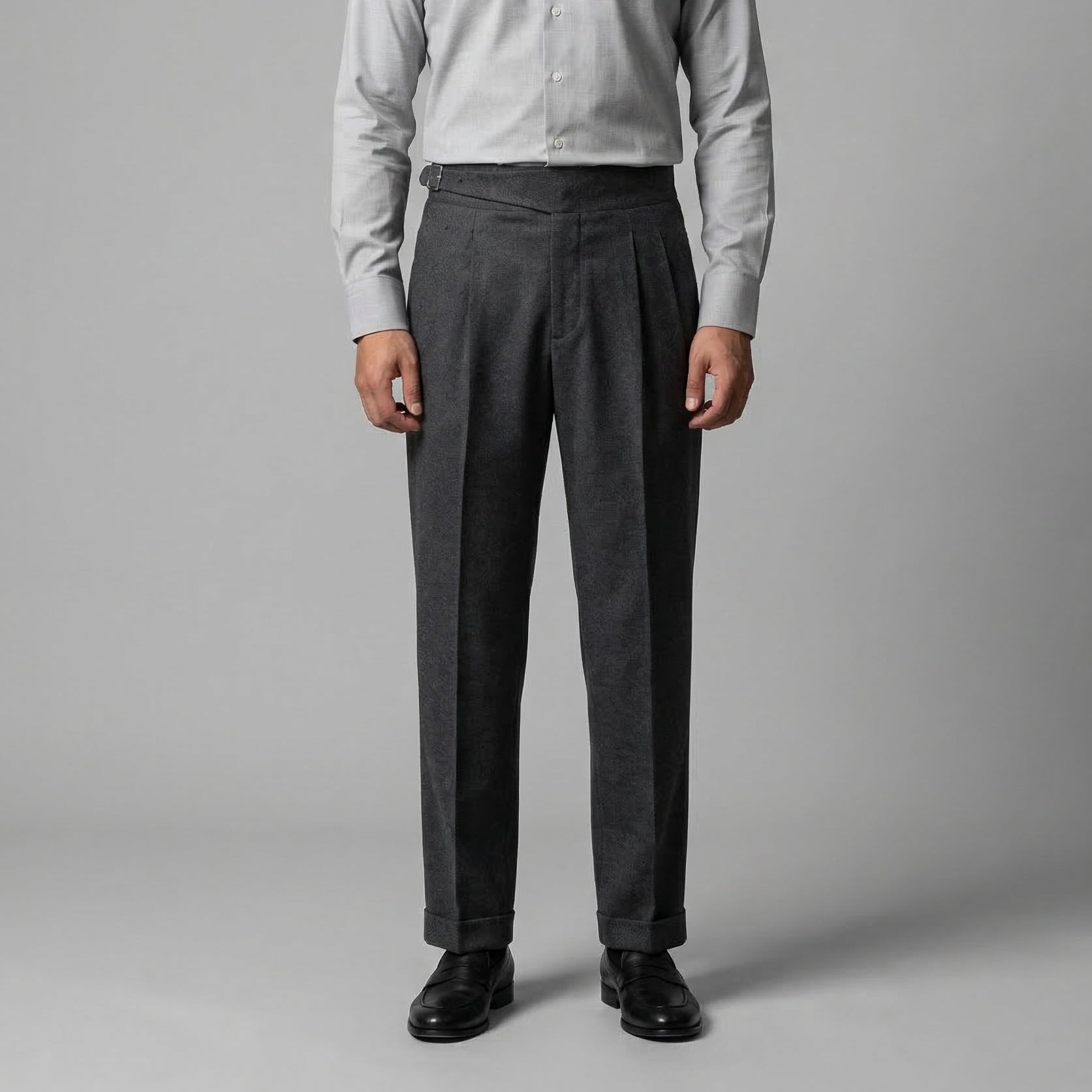 Herren Hochtaillierte Gerade Geschnittene Hose