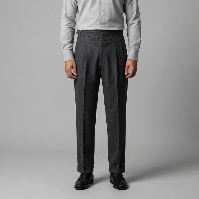 Herren Hochtaillierte Gerade Geschnittene Hose