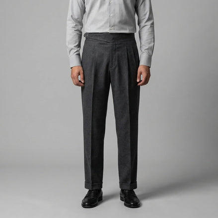 Herren Hochtaillierte Gerade Geschnittene Hose