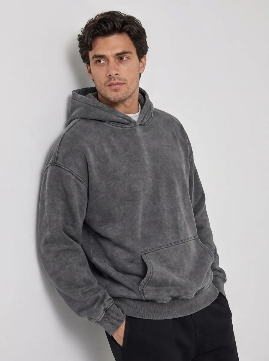 Herren Hoodie Fleece Lässiger Pullover mit Kapuze