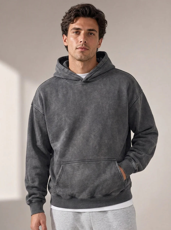 Herren Hoodie Fleece Lässiger Pullover mit Kapuze