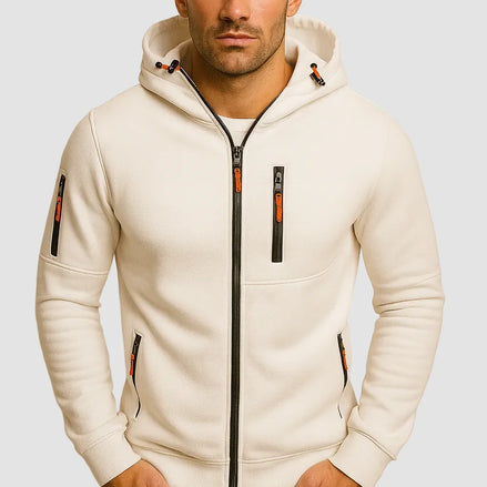 Herren Hoodie mit Reißverschluss und Kapuze für Sport und Alltag