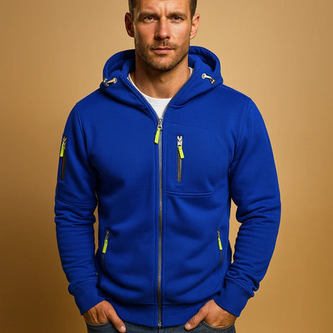 Herren Hoodie mit Reißverschluss und Kapuze für Sport und Alltag