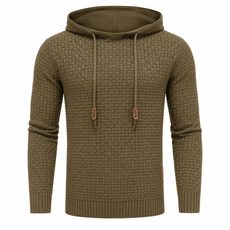 Herren Hoodie mit Waffelstruktur und Tailliertem Schnitt
