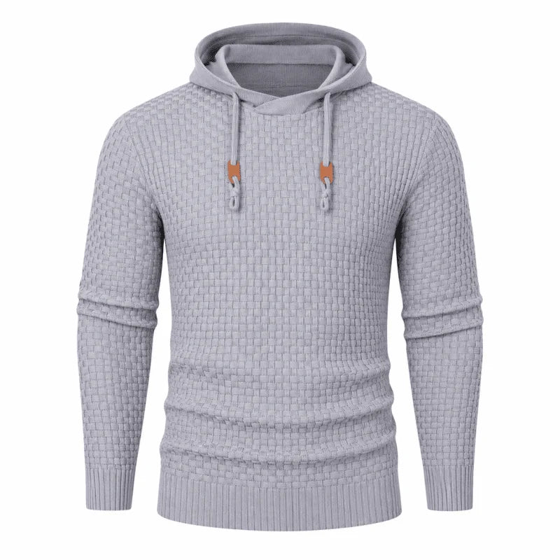 Herren Hoodie mit Waffelstruktur und Tailliertem Schnitt