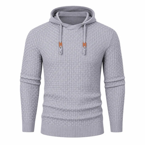 Herren Hoodie mit Waffelstruktur und Tailliertem Schnitt