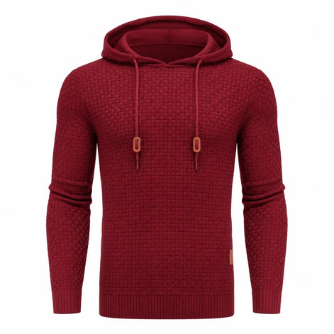 Herren Hoodie mit Waffelstruktur und Tailliertem Schnitt