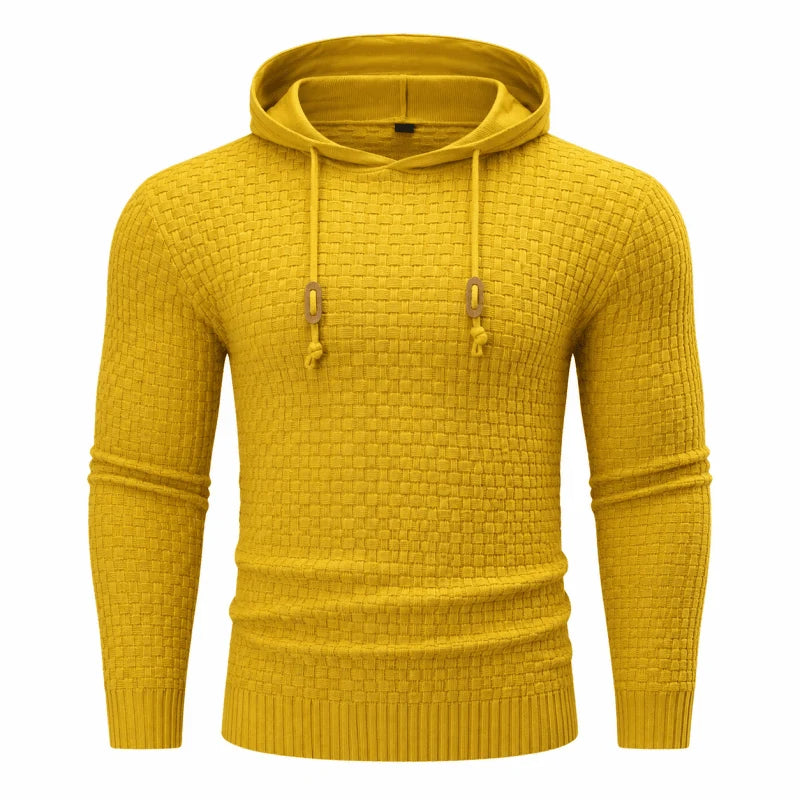 Herren Hoodie mit Waffelstruktur und Tailliertem Schnitt