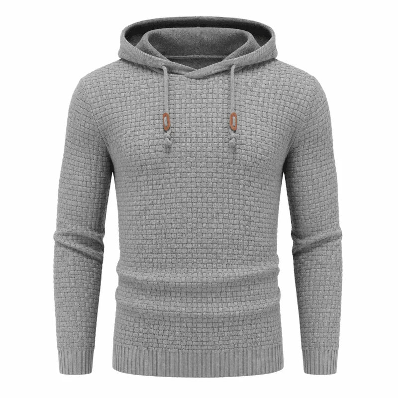 Herren Hoodie mit Waffelstruktur und Tailliertem Schnitt