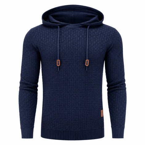 Herren Hoodie mit Waffelstruktur und Tailliertem Schnitt