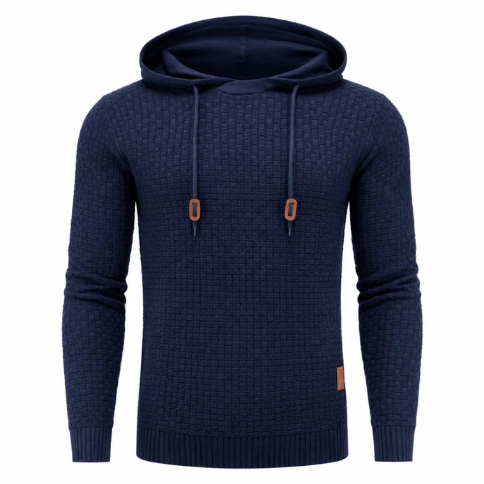 Herren Hoodie mit Waffelstruktur und Tailliertem Schnitt