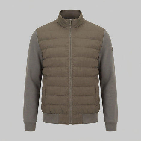 Herren Hybrid-Bomberjacke mit Gesteppter Vorderseite