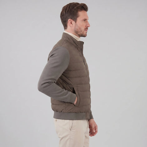 Herren Hybrid-Bomberjacke mit Gesteppter Vorderseite
