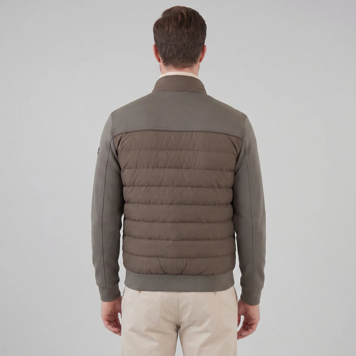 Herren Hybrid-Bomberjacke mit Gesteppter Vorderseite
